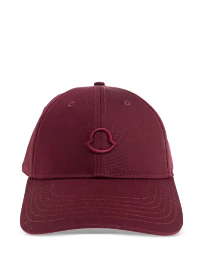 Moncler Baseball Cap In Burgundy