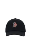 Moncler Grenoble Gabardine Baseball Cap In 999