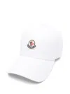 Moncler Mens Logo-patch Cotton Baseball Cap Natural In White