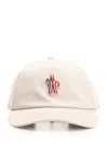 Moncler Grenoble Structured Baseball Cap With Embroidered Logo In Beige