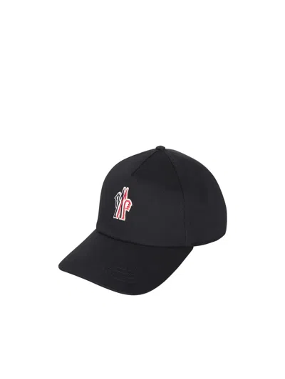 MONCLER LOGO BLACK BASEBALL CAP