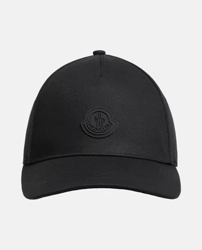 Moncler Baseball Cap In Black