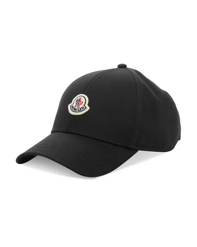 Moncler Baseball Cap In Black