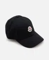 Moncler Logo Patch Baseball Cap In Black