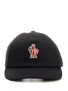 Moncler Baseball Cap With Stylish Curved Brim In Black