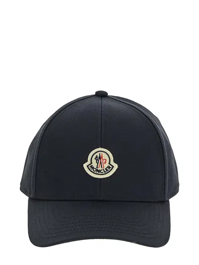 Moncler Baseball Cap In Black