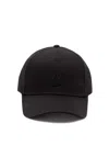 Moncler Logo Patch Adjustable Baseball Cap In Black