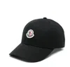 Moncler Logo Patch Baseball Cap In Black
