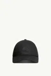 Moncler Cotton Gabardine Curved Brim Baseball Cap In Black