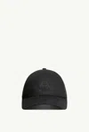 Moncler Cotton Gabardine Curved Brim Baseball Cap In Black