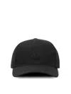 Moncler Cotton Gabardine Curved Brim Baseball Cap In Black