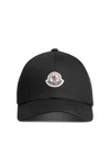 Moncler Baseball Cap Black In Black