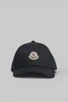Moncler Baseball Cap In Black