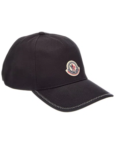 Moncler Baseball Cap In Black