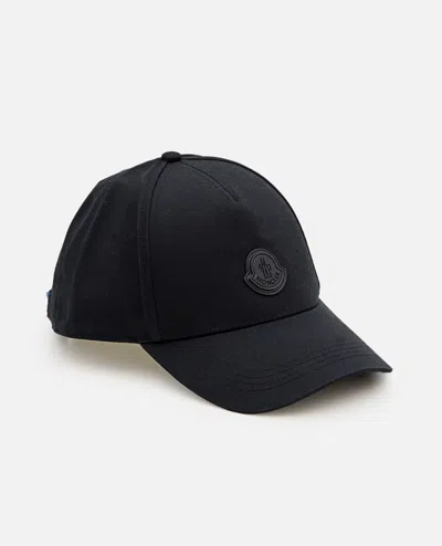 Moncler Baseball Cap In Black