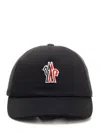 Moncler Baseball Cap In Black