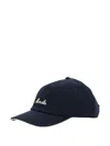 Moncler Casual Cap Curved Brim Eyelet Vents In Blue