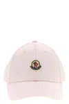 Moncler Gabardine Baseball Cap With Logo Patch In Brown