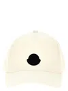 Moncler Baseball Cap In White/black