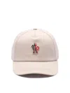 Moncler Grenoble Structured Baseball Cap With Embroidered Logo In Cream