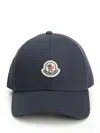 Moncler Classic Six-panel Cap With Logo Patch In Gray