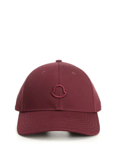 Moncler Baseball Cap Hats Bordeaux In Neutral
