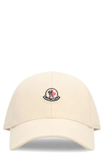 Moncler Baseball Cap In Gabardine In Neutral