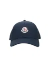 Moncler Logo-patch Cotton-gabardine Baseball Cap In Blue
