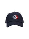 Moncler Baseball Cap Logo In Blue
