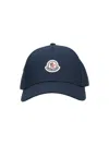 Moncler Baseball Cap Logo In Blue