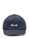 Moncler Navy Baseball Cap With Embroidered Logo In Blue