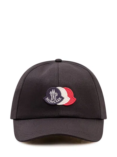 Moncler Baseball Cap In Nero