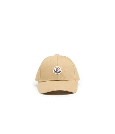 Moncler Baseball Cap In Beige