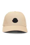 Moncler Baseball Cap In Sand Beige