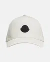 Moncler Structured White Baseball Cap With Prominent Logo Detail In White