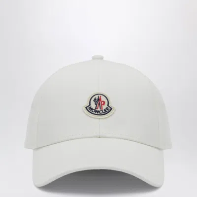 Moncler Baseball Cap With A Logo Patch In White
