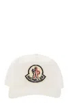 Moncler Men Baseball Cap With Logo In White