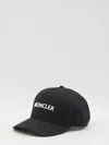 Moncler Men Baseball Cap With Logo In Black