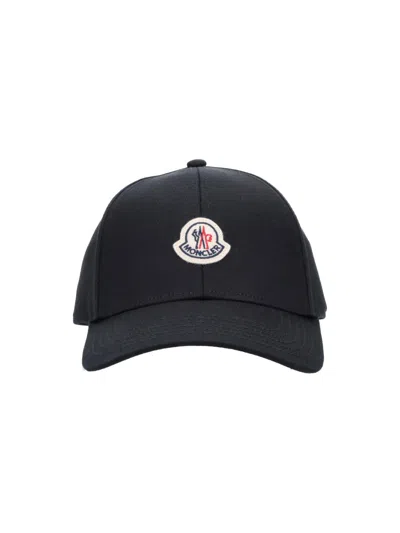 Moncler Baseball Cap With Logo In Black