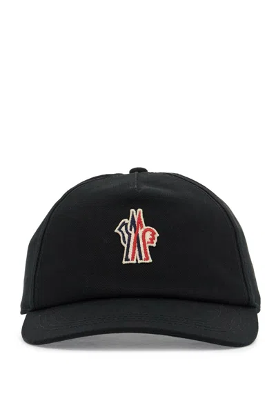 Moncler Baseball Cap With Logo Patch In Black