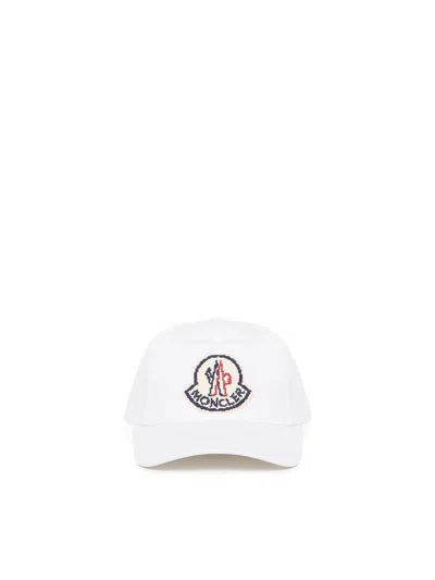 Moncler Baseball Cap With Logo In White