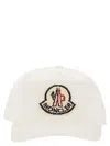 Moncler Men Baseball Cap With Logo In White