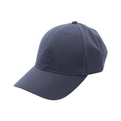 Moncler Baseball Cotton Cap In Blue