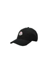 Moncler Logo Patch Baseball Hat In Black