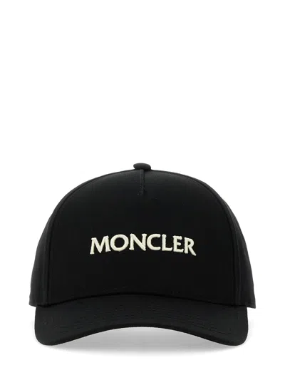 Moncler Baseball Hat With Logo In Black