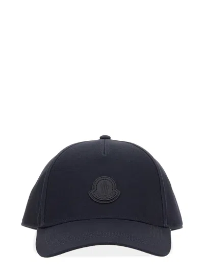 Moncler Baseball Hat With Logo In Blue