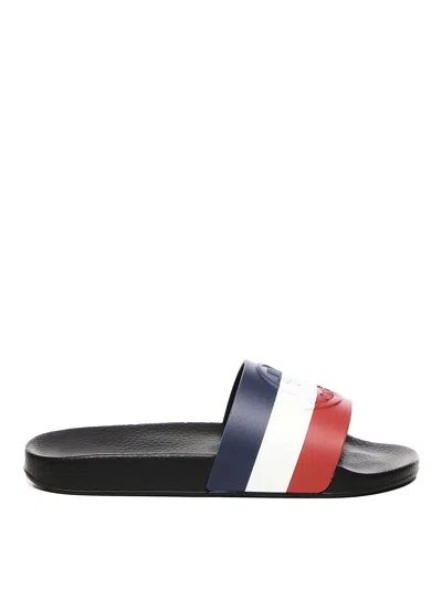 Moncler Basel Rubber Slide In Black