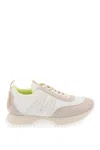 MONCLER BASIC PACEY SNEAKERS IN NYLON AND SUEDE LEATHER.