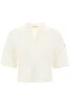 Moncler Basic Polo Shirt With Poplin Inserts Women In Multicolor