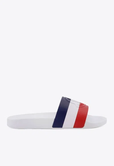 Moncler Basile Embossed Logo Slides